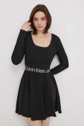 Calvin Klein ruha fekete, mini, harang alakú - fekete XS - answear - 44 990 Ft