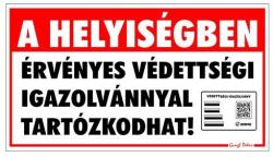 Gungl dekor Piktogram A helyiségben érvényes védettségi igazolvánnyal tartózkodhat "E (000/750) - tonerpiac