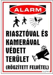 Gungl dekor Piktogram Riasztóval és kamerával védett terület fehér (024/ 3) - tonerpiac