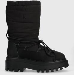 Calvin Klein Jeans hócipő FLATFORM SNOW BOOT NYLON WN fekete, YW0YW01146 - fekete Női 41