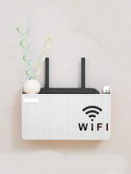  SMARTECH Raft Suport Router Wireless 245x140x60 mm, pentru mascare fire si echipament WI-FI, posibilitate montare pe perete Raft