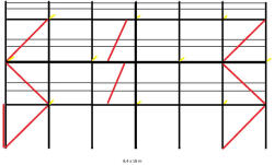 MJ Gerüst Homlokzati állvány szett 115, 2 m2 fém pallóval (6, 4 m x 18 m) (allvanyszett115fem)