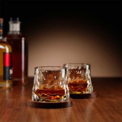 The Source Set 2 Pahare Rotative de Whisky cu Suport Pahar