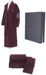Soft Cotton LUXURY férfi fürdőköpeny + törölköző + fürdőlepedő + box S + törölköző + fürdőlepedő + box Bordó