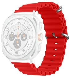 gigapack Pótszíj (egyedi méret, szilikon, állítható, hullám) PIROS Samsung Galaxy Watch Ultra eSIM 47mm (SM-L705) (GP-163493)