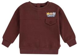 Levi's baba felső CHARACTER POCKET CREW barna, nyomott mintás, 6EL339 - barna 80