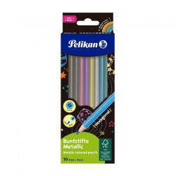Herlitz Metallic színesceruza, 10 szín (H_2024_00701235)