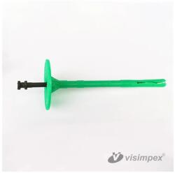 Visimpex Szigetelésrögzítő Műanyag Szeggel, Zöld 10x90 400db/doboz