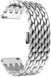gigapack Pótszíj (univerzális, 22 mm, fém) EZÜST Huawei Watch GT 2 46mm, Huawei Watch GT, Huawei Watch GT Active, Huawei Watch GT Fortuna, Huawei Watch, Huawei Watch Magic, Huawei Watch 2, Huawei Watch 2 (GP-8