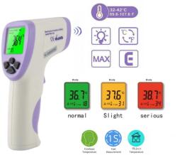Hti Termometru non contact cu infrarosu Hti HT-820D digital, de mare precizie, Display LED HD, masurare fara atingere (termometru cu certificat metrologic) (HT-820D)