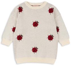 Konges Sløjd gyerek pamutruha LAPIS KNIT DRESS bézs, mini, egyenes, KS101553 - bézs 98