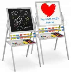 Ricokids Tabla educationala cu doua fete si accesorii ricokids rk-800, 101 x 54 x 55 cm, gri