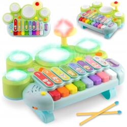Ricokids Jucarie educativa cu xilofon, pian, tobe si lumini Ricokids RK-751 (EDI775100) - kidostore