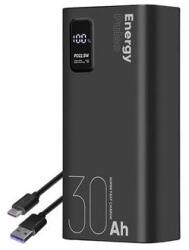 OBAL:ME CSOMAGOLÁS: ME EnergyPulse Powerbank 30000mAh 22, 5W fekete 8596311240669