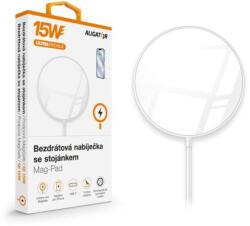 ALIGATOR vezeték nélküli töltő ALIGATOR Mag-Pad, MagSafe-hez tervezve, 15W, fehér AMS01WT