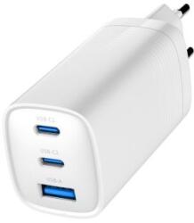 Gembird PD töltő 1xUSB-A 2xUSB-C 65W fehér TA-UC-PDQC65-01-W