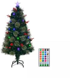  Brad Artificial Fibra Optica de Craciun, 18 LED-uri RGB, cu Telecomanda, 120 cm - INV1082707
