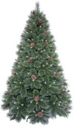  Brad Artificial de Craciun, Pin cu Conuri, Verde, 210 cm, Suport Inclus - INV8080968