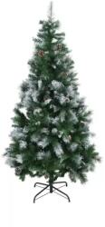  Brad Artificial de Craciun, cu Ramuri Inghetate + Conuri, Verde + Alb, 180 cm, Suport Inclus - INV8066753