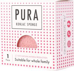 Sister Young Pura, burete konjac pentru spălarea feței, roz, 1 buc