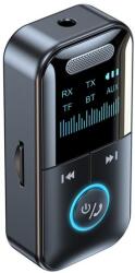 Vezeték nélküli Bluetooth 5.4 audio adó-vevő (transmitter & receiver) kijelzővel, MP3 lejátszó (GT69)