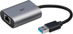 ISY IAD-1010-A USB3.0 Gigabites LAN adapter, USB-A, RJ-45, szürke (2V225512) (IAD-1010-A)