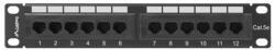 Lanberg Patch panel 12 port 1U 10" CAT. 5e fekete (PPU5-9012-B) - mzona