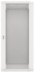 Lanberg 19" fali rack szekrény 27U/600X600 üvegajtó, lapraszerelt, szürke V2 (WF01-6627-10S)