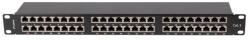 Lanberg Patch panel 48 port 1U 19" CAT. 5e FTP, árnyékolt, fekete (PPS5-1048-B)