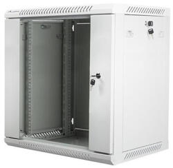 Lanberg 19" fali rack szekrény 12U/600X450 lapraszerelt, szürke V2 (WF01-6412-10S)