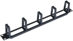 WP 1U plastic cable management, Black RAL 9005 (WPN-ACM-102-B) - mzona