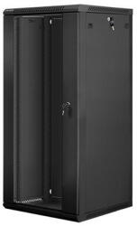 Lanberg 19" fali rack szekrény 27U/600X600 lapraszerelt, fekete V2 (WF01-6627-10B) - mzona