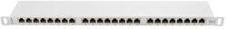 Lanberg Patch panel 24 port 0.5U 19" CAT. 6 árnyékolt, szürke (PPS6-0024-S) - mzona