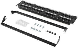Lanberg Patch panel 48 port 2U 19" CAT. 6 fekete (PPU6-2048-B) - mzona
