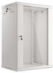 Lanberg 19" fali rack szekrény 18U/600X450 lapraszerelt, szürke V2 (WF01-6418-10S) - mzona