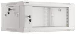 Lanberg 19" fali rack szekrény 4U/600X450 lapraszerelt, szürke V2 (WF01-6404-10S) - mzona