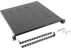 Lanberg 19" fix polc/tálca 1U, fekete, 800mm mély álló szekrényhez (AK-1005-B)