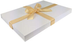 Fehér ajándékdoboz díszdoboz 30x21x2 cm