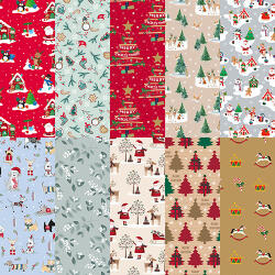 Clairefontaine Eurowrap díszcsomagoló tekercses 70x200 cm 57 g karácsonyi vegyes minták