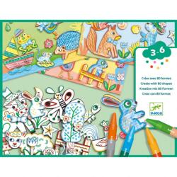 DJECO Atelier creativ de desen si decupat - Animale (DJ08997)