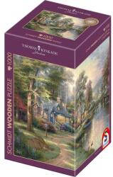 Schmidt Spiele 1000 db-os fa puzzle - Village by the Lake, Thomas Kinkade (59800) (59800)