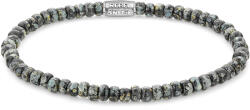 Rebel & Rose Bracelet Glass Rocks Black Leopard RR-40116-S-M Unisex, unisex