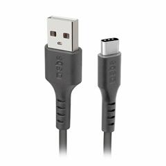SBS USB-A/USB-C kábel, 2 m, fekete (TECABLETC220K) (TECABLETC220K)