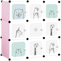 Klubfotel Tárolórendszer gyerekeknek - Animal rózsaszín