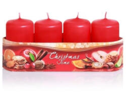 Bartek Candles Karácsonyi füszeres illatú 4x7 cm 4 db