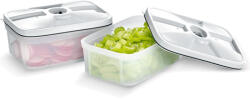 Severin Комплект 2бр вакуумни кутии за храна Severin ZB 3620, 750 мл, BPA Free, FoodSave, Прозрачен/бял (SEVERIN 3620 ZB)