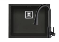 Alveus Set chiuveta granit Alveus Quadrix 50 G90 + baterie Primrose, 56 cm, 3010540, Negru mat (3010540)