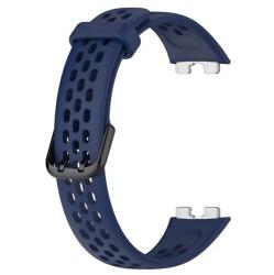 Gigapack Huawei Band 8 pótszíj (egyedi méret, szilikon, lyukacsos, légáteresztő) sötétkék (GP-150446)