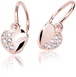 Cutie Jewellery Cercei pentru copii din aur roz C2160-10-X-4 alb