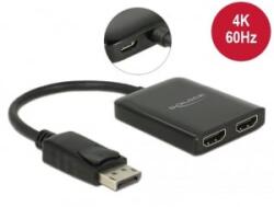 Delock DisplayPort 1.4 elosztó 1 x DisplayPort > 2 x HDMI MST (87769) (87769) - aqua